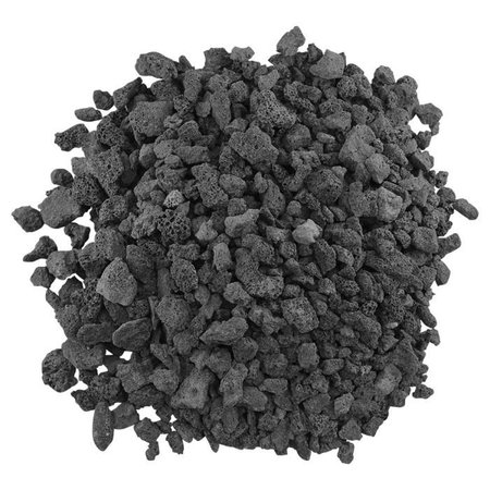 AMERICAN FIRE GLASS Medium Black Lava Rock - 10 Lbs LAVA-M-10